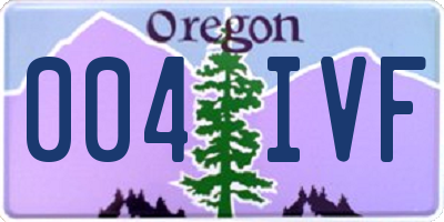 OR license plate 004IVF