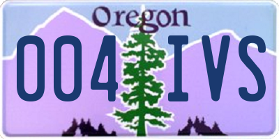 OR license plate 004IVS