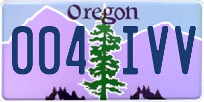 OR license plate 004IVV