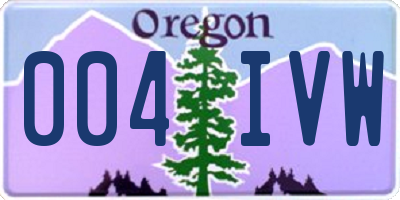 OR license plate 004IVW