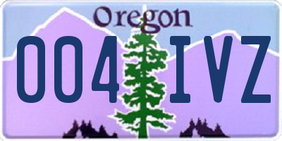 OR license plate 004IVZ