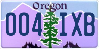 OR license plate 004IXB