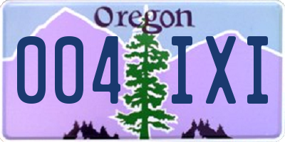 OR license plate 004IXI