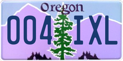 OR license plate 004IXL