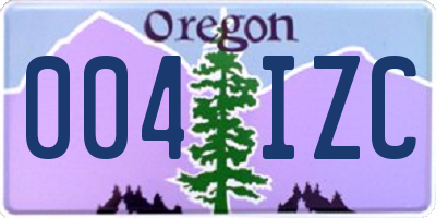 OR license plate 004IZC