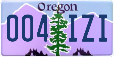 OR license plate 004IZI