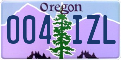 OR license plate 004IZL