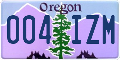 OR license plate 004IZM