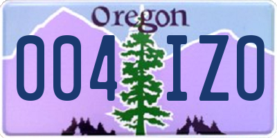 OR license plate 004IZO