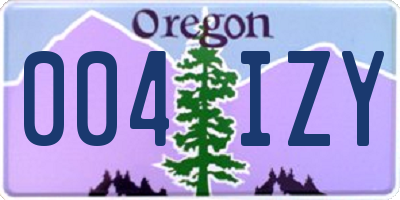 OR license plate 004IZY