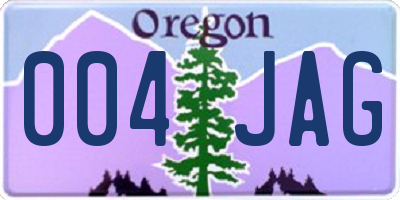 OR license plate 004JAG
