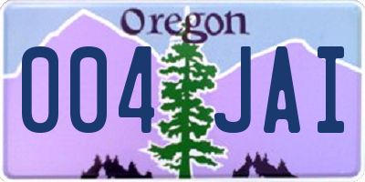 OR license plate 004JAI