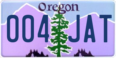 OR license plate 004JAT