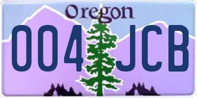 OR license plate 004JCB