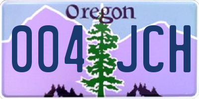 OR license plate 004JCH