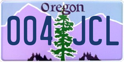 OR license plate 004JCL