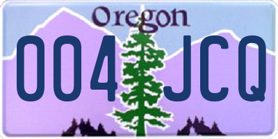 OR license plate 004JCQ