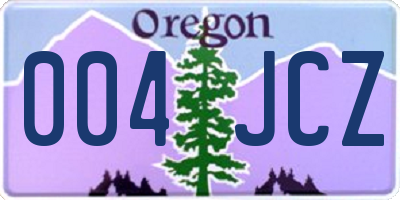 OR license plate 004JCZ