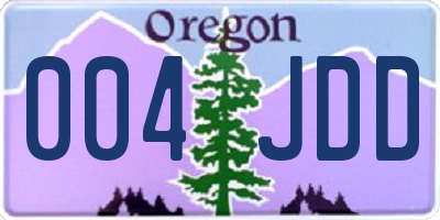 OR license plate 004JDD