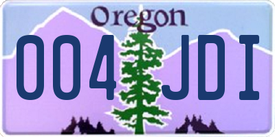 OR license plate 004JDI
