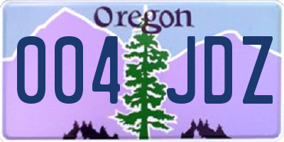 OR license plate 004JDZ