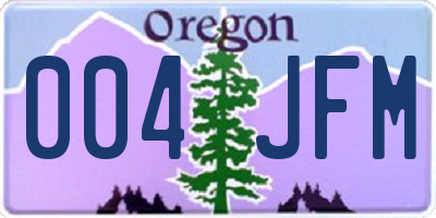 OR license plate 004JFM