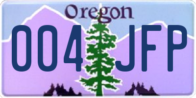 OR license plate 004JFP
