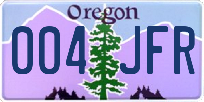 OR license plate 004JFR