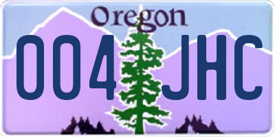 OR license plate 004JHC