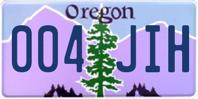OR license plate 004JIH