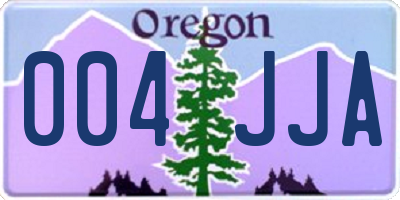 OR license plate 004JJA