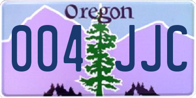OR license plate 004JJC