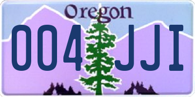 OR license plate 004JJI