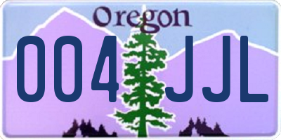 OR license plate 004JJL