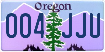 OR license plate 004JJU