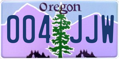 OR license plate 004JJW