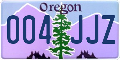 OR license plate 004JJZ