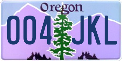 OR license plate 004JKL