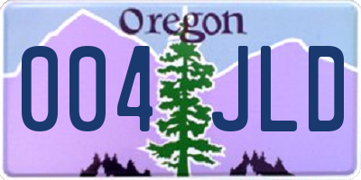 OR license plate 004JLD