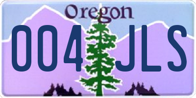 OR license plate 004JLS
