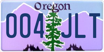 OR license plate 004JLT