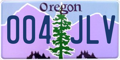 OR license plate 004JLV