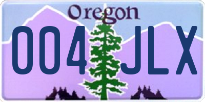 OR license plate 004JLX