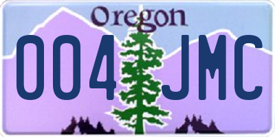 OR license plate 004JMC