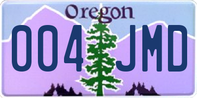OR license plate 004JMD