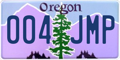 OR license plate 004JMP