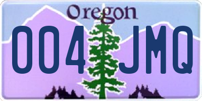 OR license plate 004JMQ
