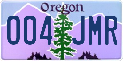 OR license plate 004JMR