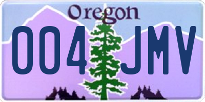 OR license plate 004JMV