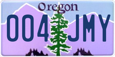 OR license plate 004JMY